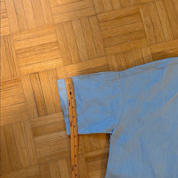 Lintico Light Blue Linen Top NWOT - Picture 3 of 11